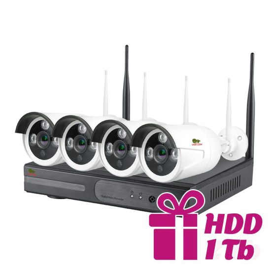 IP Partizan 2.0MP Wi-Fi P-39 4xCAM + 1xNVR + HDD 1Tb (v1.1)